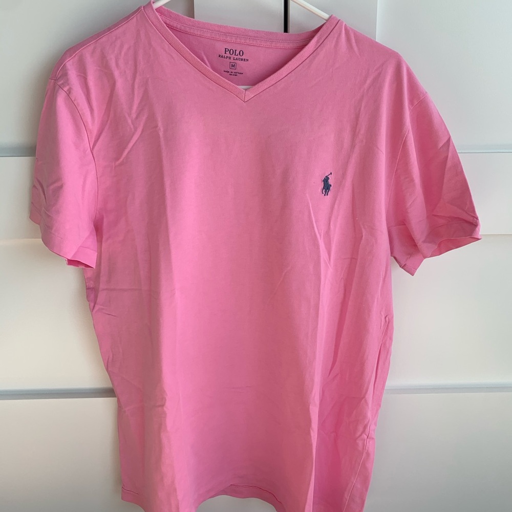 Polo Ralph Lauren Pink V-Neck T-Shirt